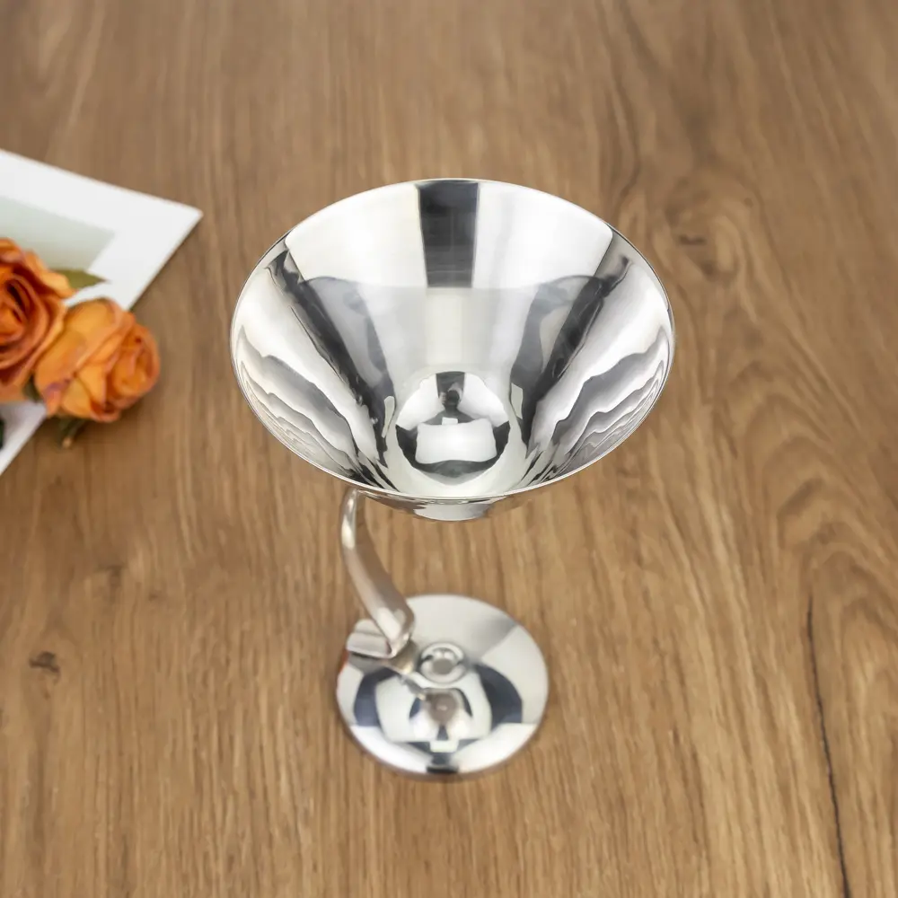 Twisted Handle Stainless Steel Cocktail Glass (3)
