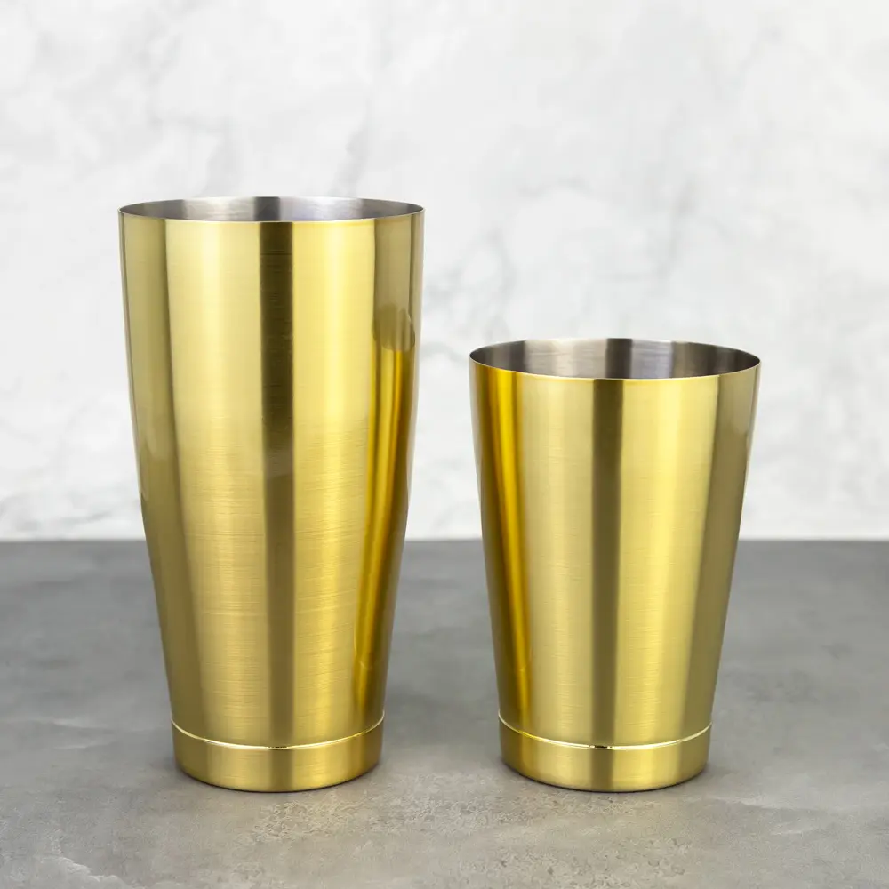 Antique Colored Brushed Surface Weighted Tins Boston Shaker (1).jpg