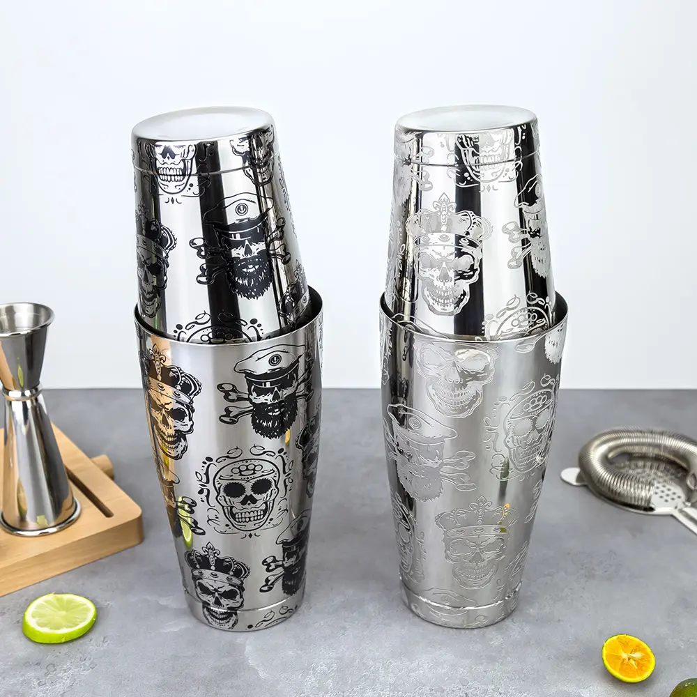 Skull Engraved Pattern 18+28oz Stainless Steel Weighted Tins Boston Shaker.jpg