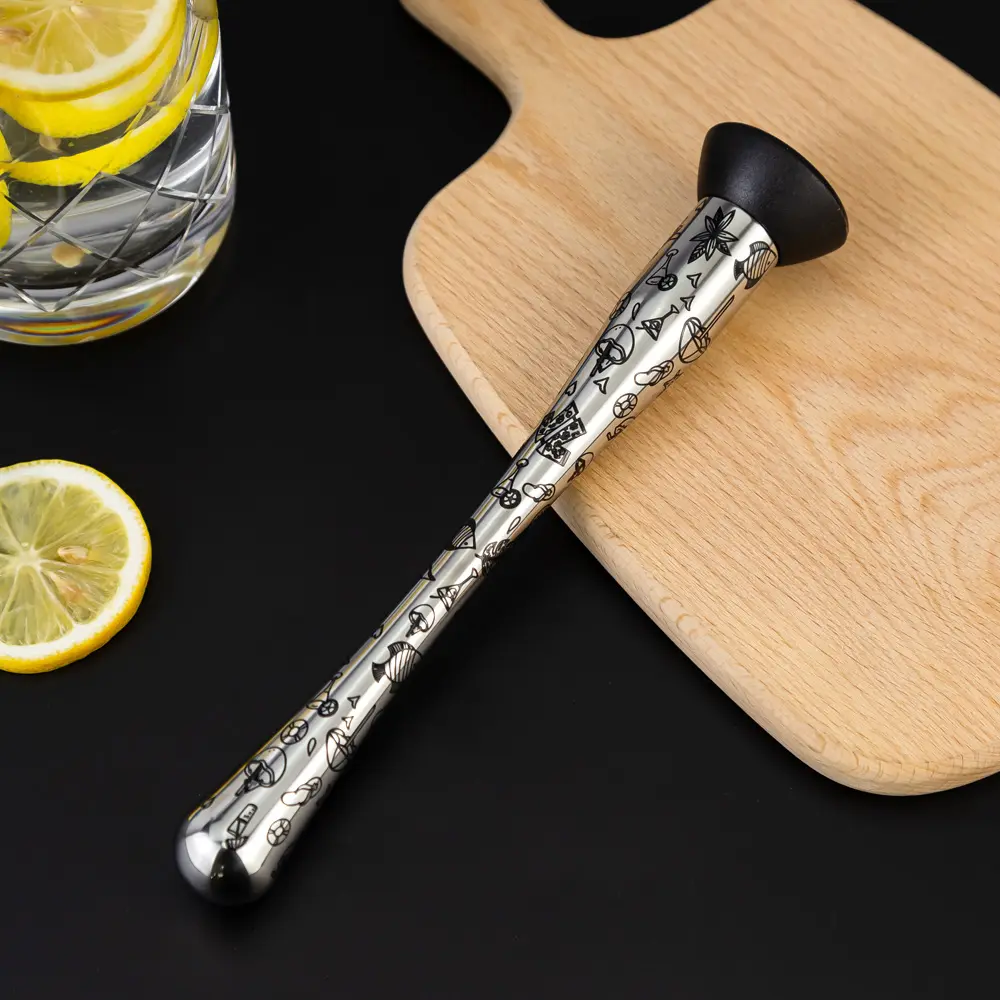 Engraved Narrow Handle Lemon Mash Stick (1)