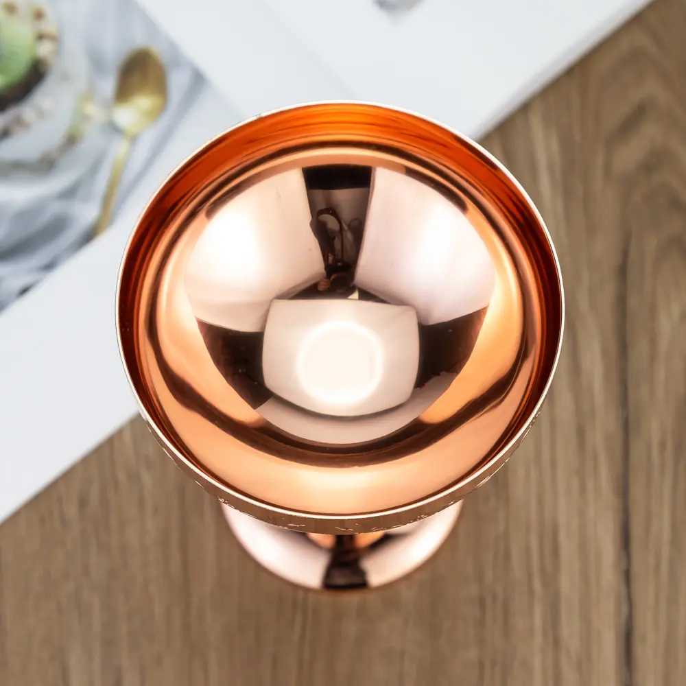 Engraved Stainless Steel Champagne Wine Glass (2)