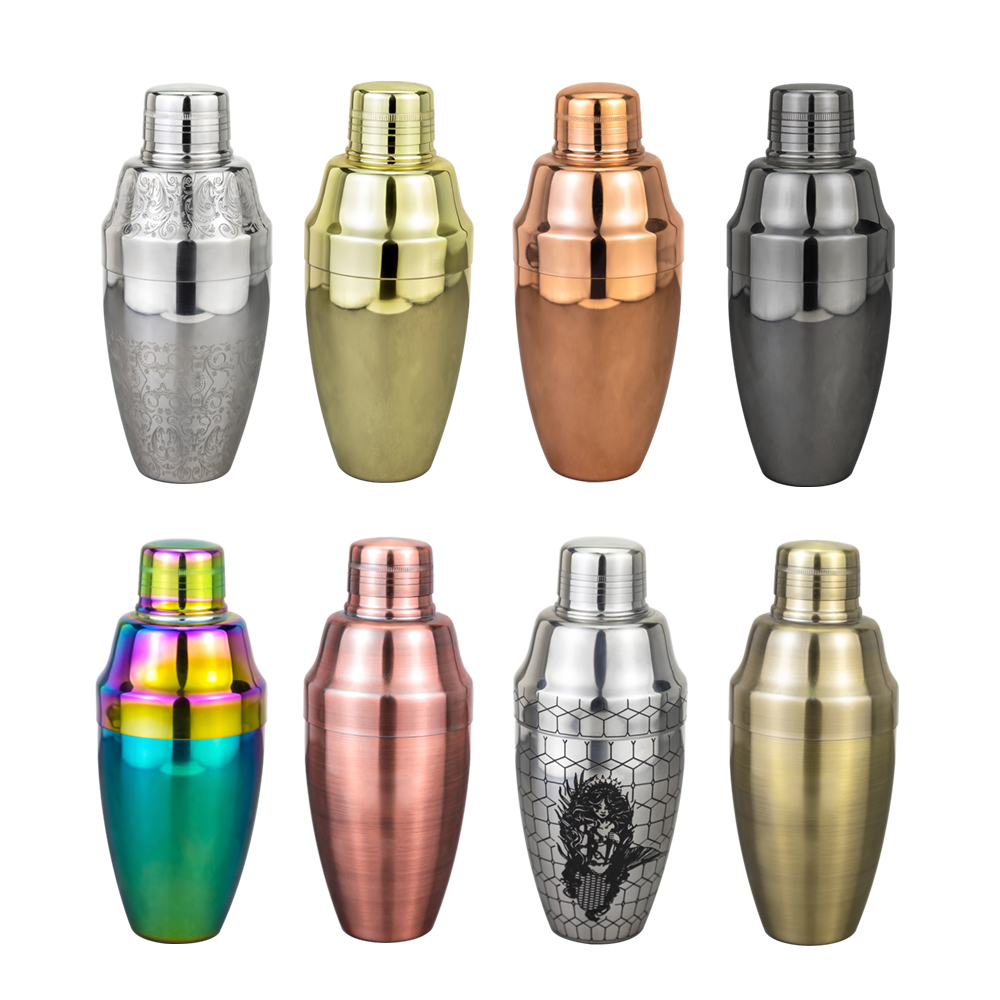 Heavyweight Stainless Steel Cobbler Cocktail Shaker (3)