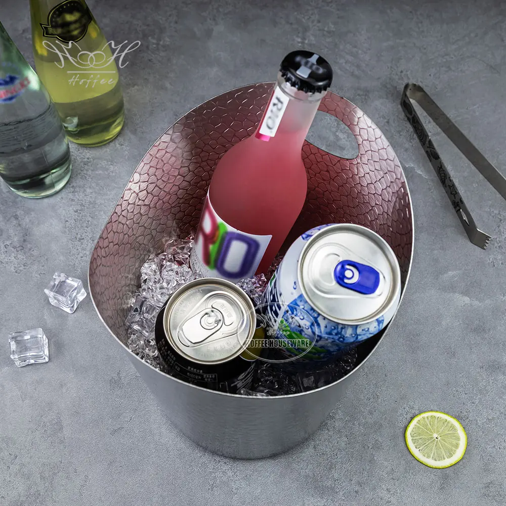 Creative Portable 5L Scale-Pattern Stainless Steel Ice Bucket (5)