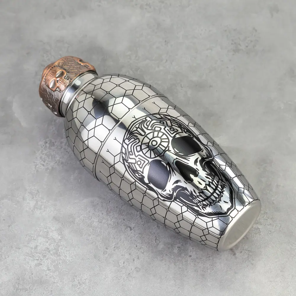 Unique Skull-Head Built-In Strainer Heavyweight Martini Sharker (3)