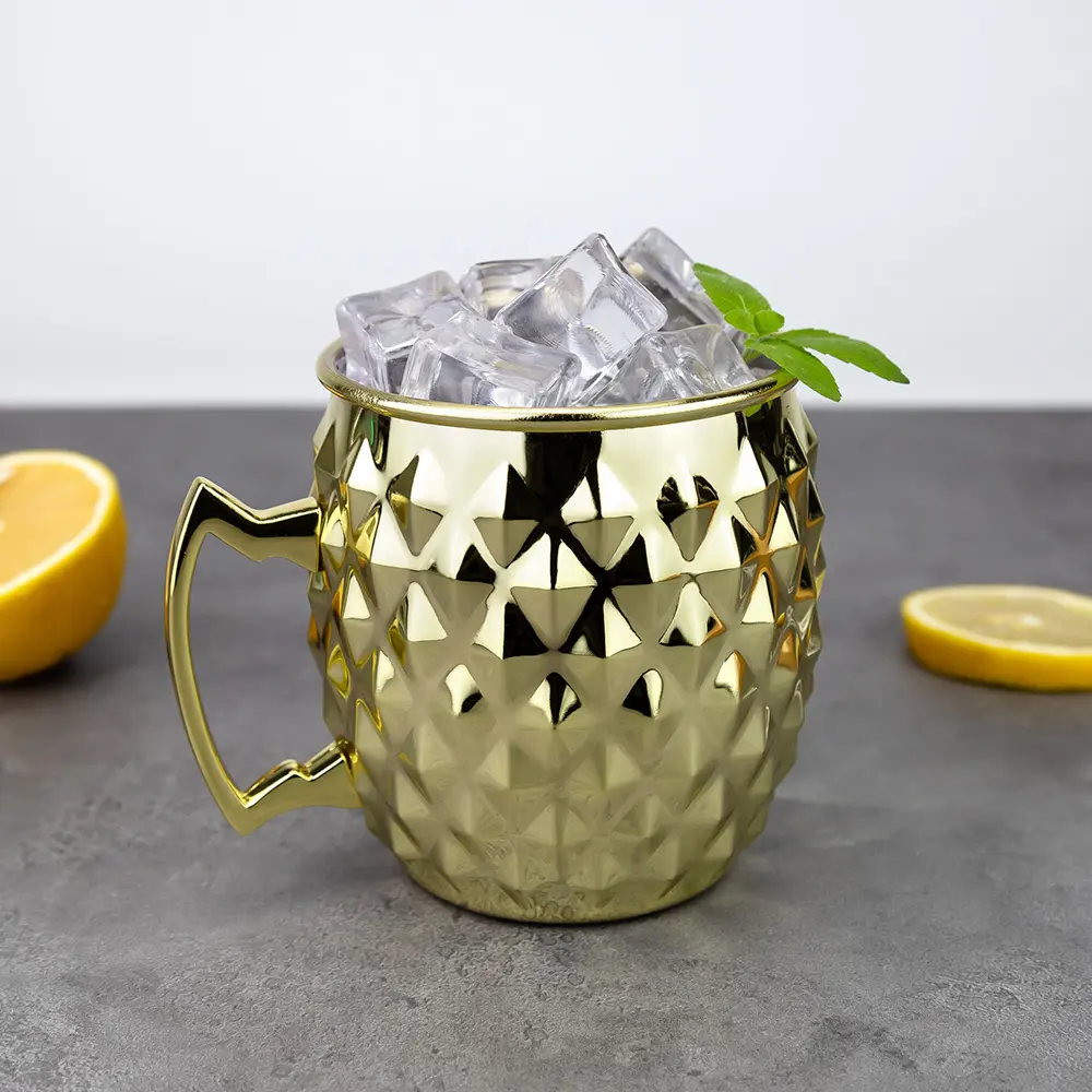 3D diamond pattern 550ml Stainless Steel 188 Moscow Mule Mule