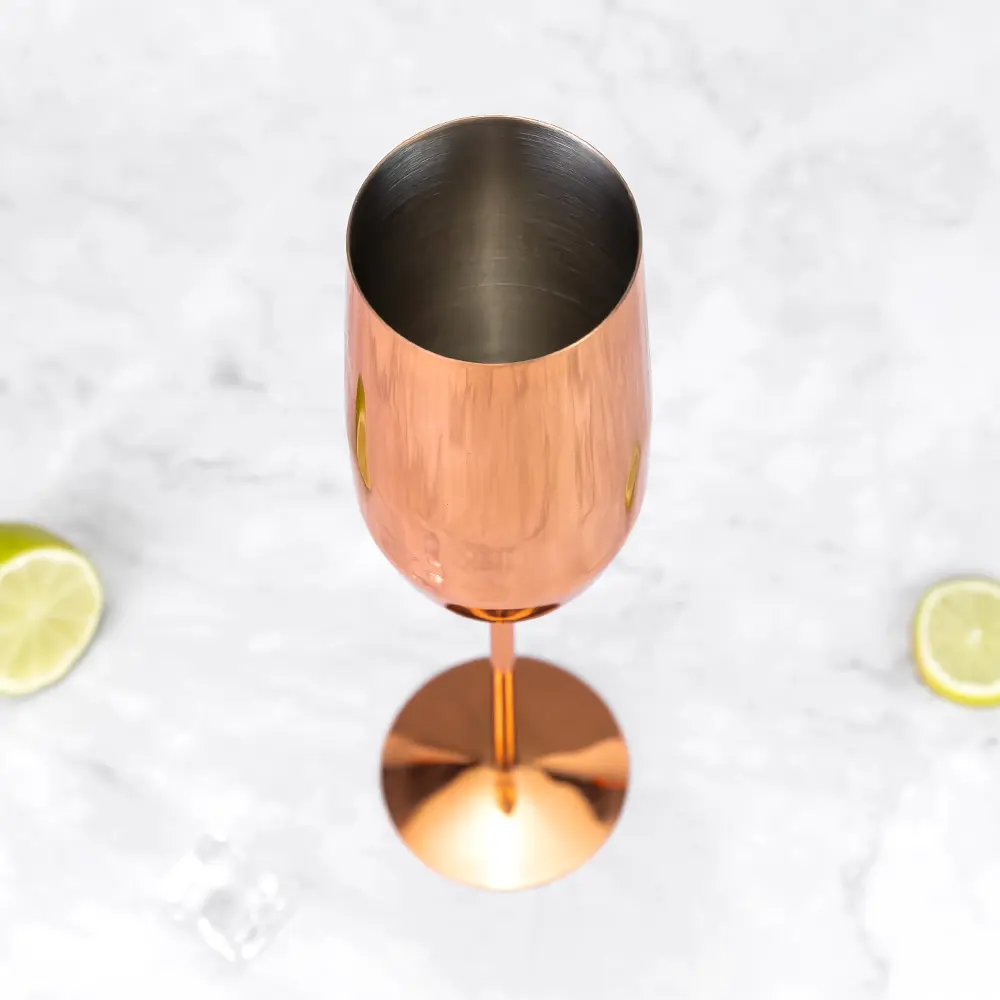Reusable Metal Stemmed Sparking Wine Glass (3)