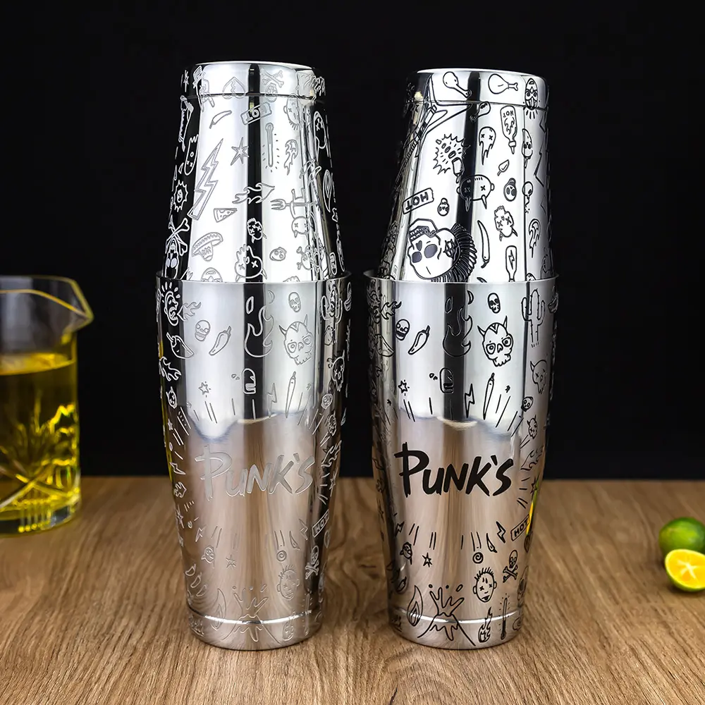 Punk Style Etched Boston Shaker (5)