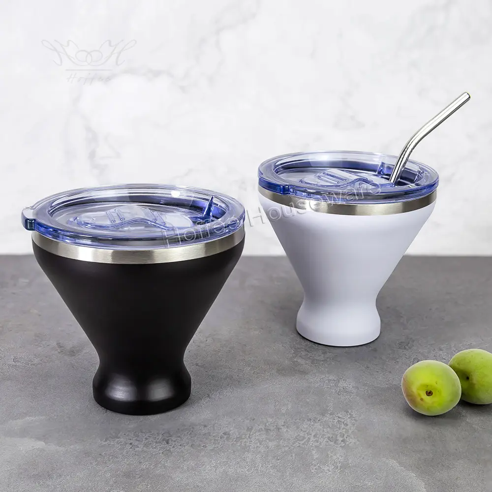 Outdoor 240ml Stainless Steel Martini Tumbler with Leak-proof ABS Lid (1)