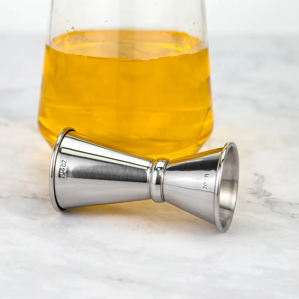 Double Ended Stainless Steel Bartender Measuring Ounce Cup (1)