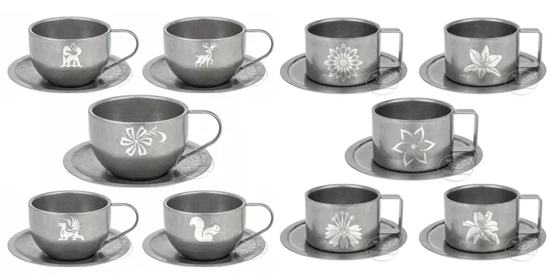 Vibratory Vintage Frosted Metal Drinking Cups (2).jpg