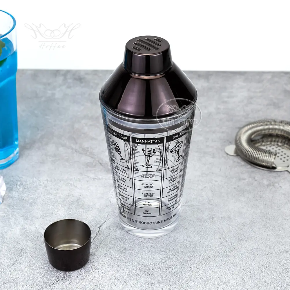 500ml 3-Pieces Glass Cocktail Cobbler Shaker with Printing Scales-1 (2)