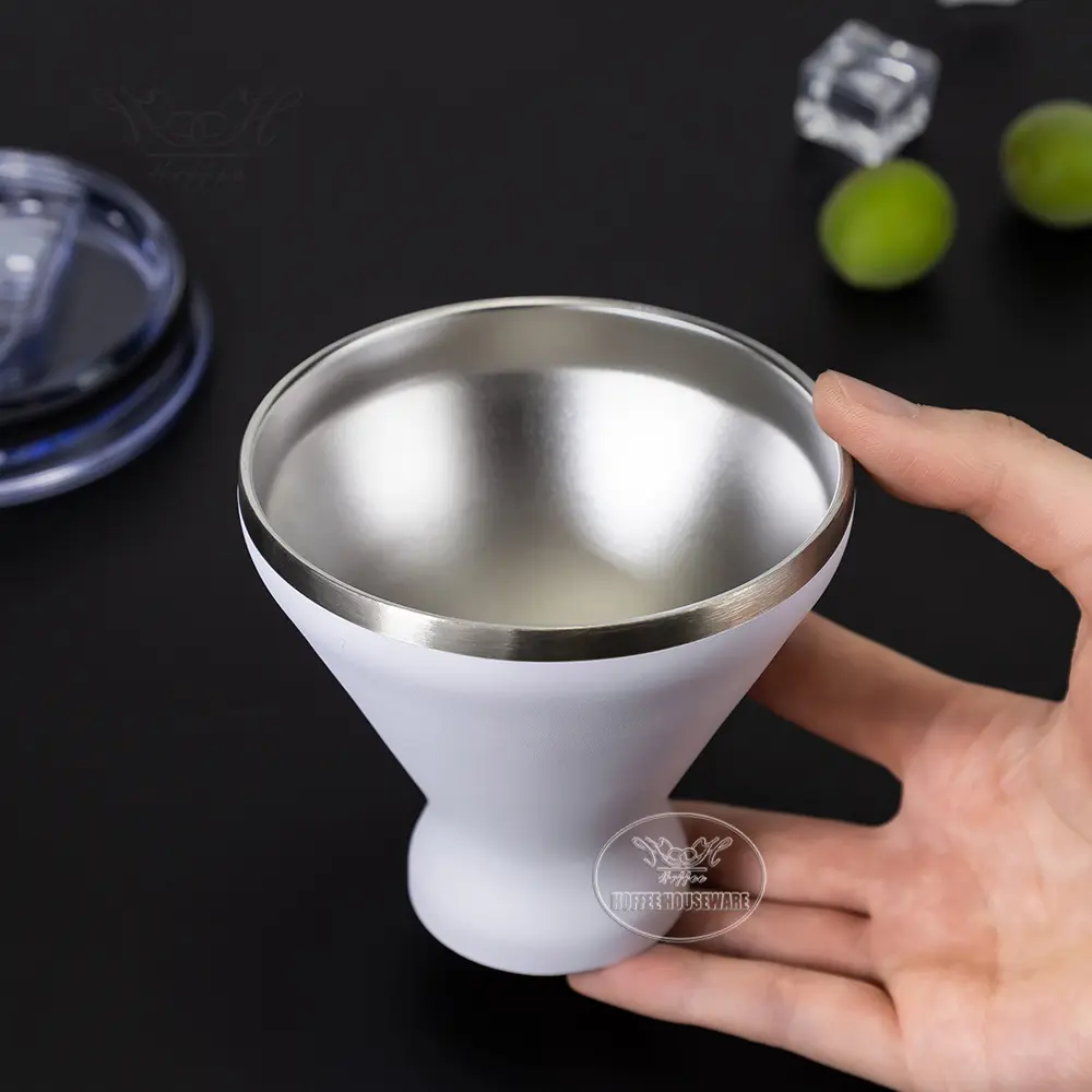 Outdoor 240ml Stainless Steel Martini Tumbler with Leak-proof ABS Lid (6)