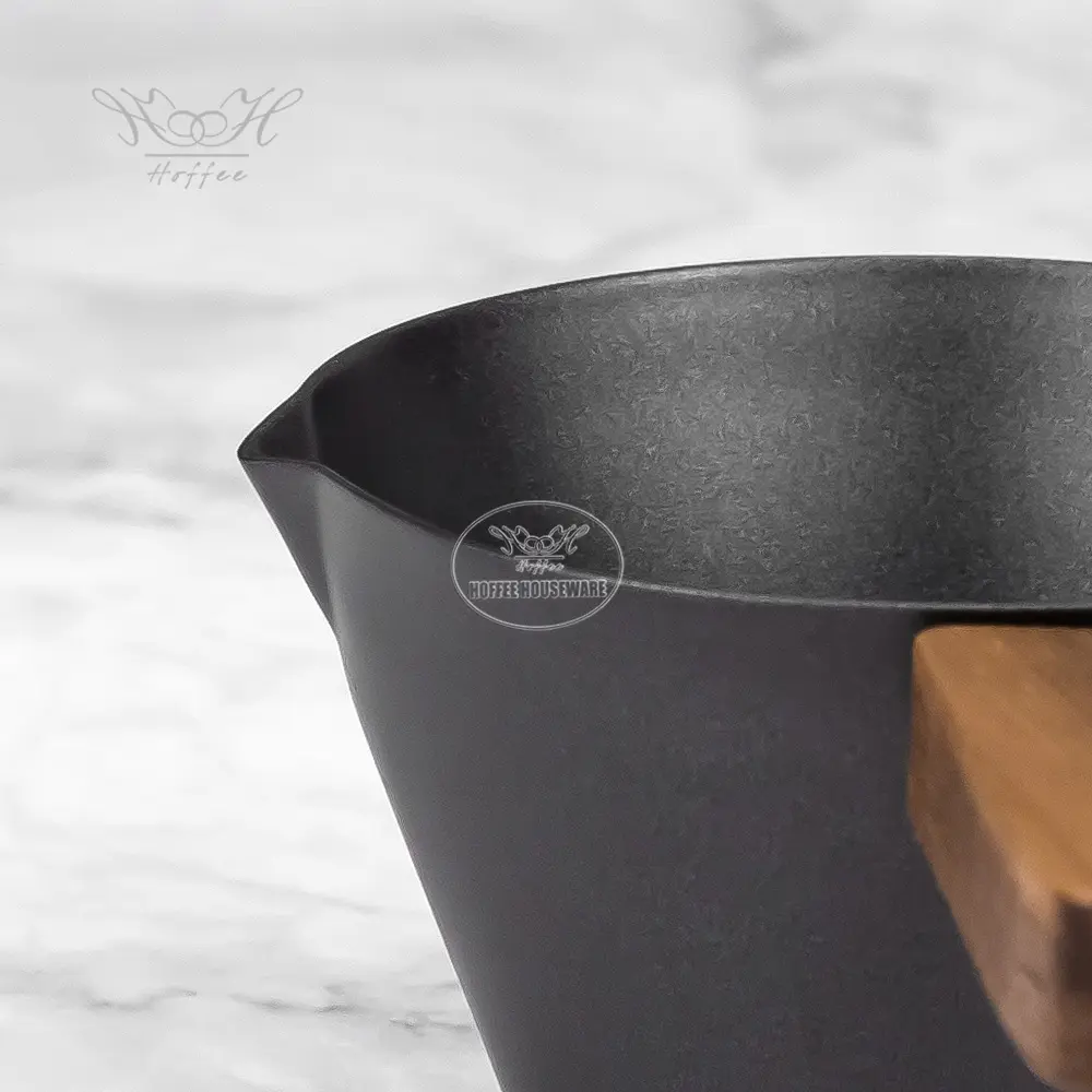 120ml (4oz) Stainless Steel Espresso Shot Glass With Walnut Handle