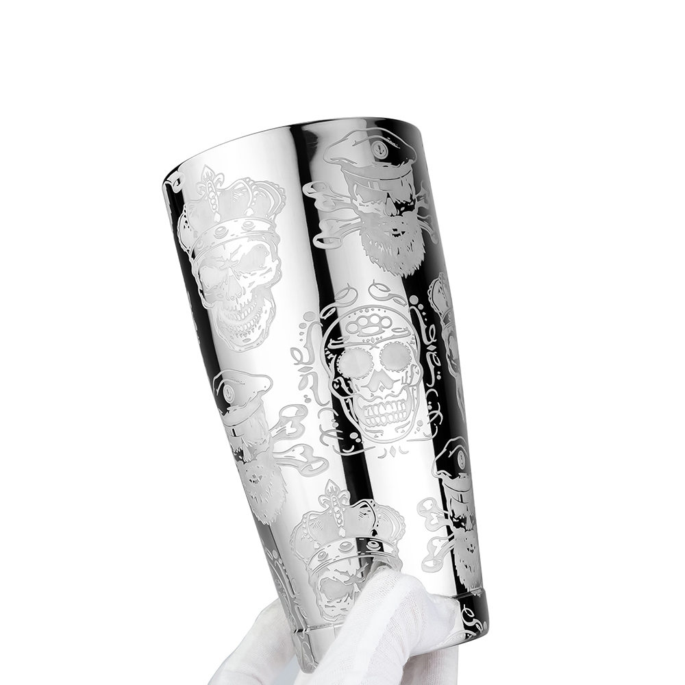 Engraved Pirate Weighted Tins Boston Shaker (2)