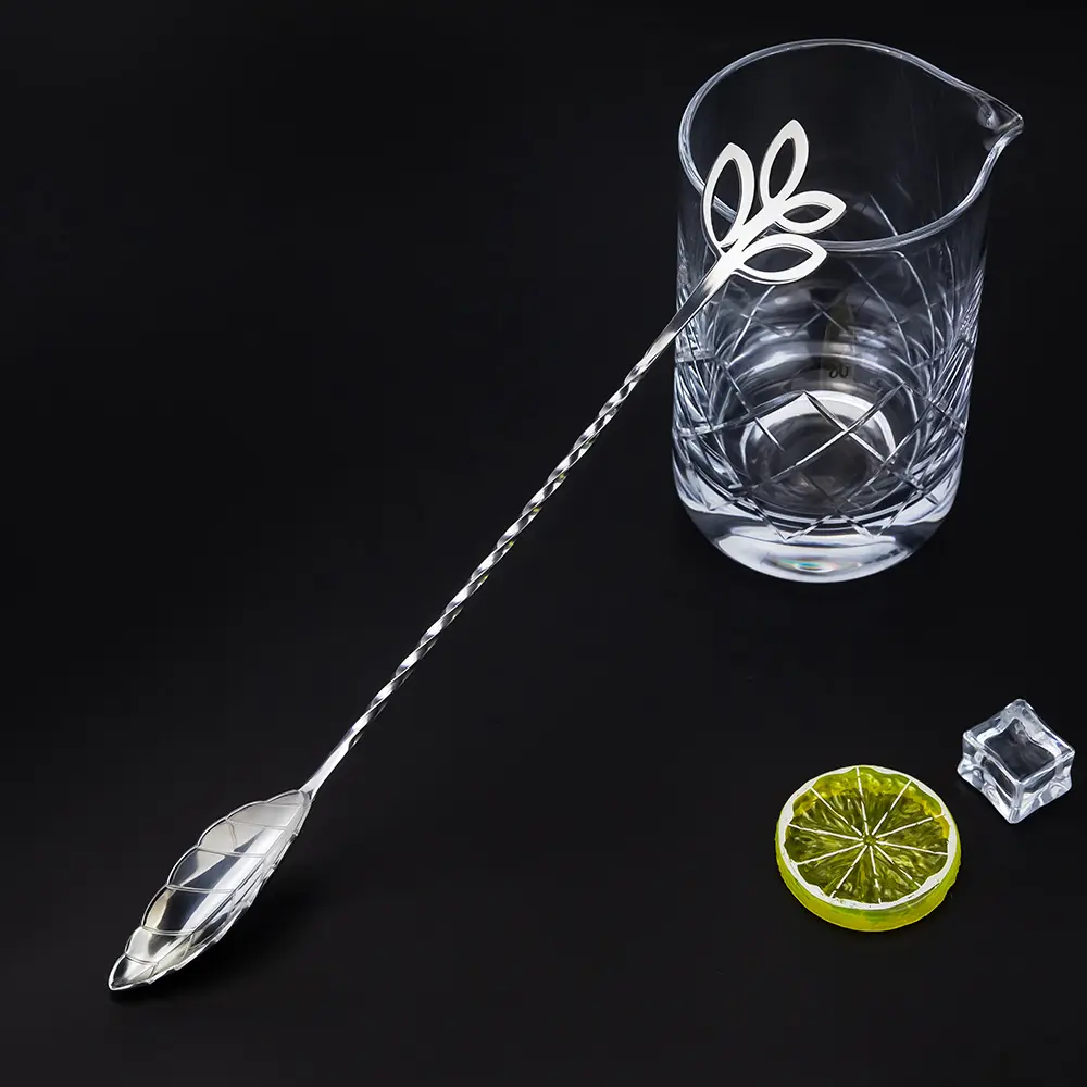 3D Leaf-Shape Spiral Bar Mixing Spoon (2)