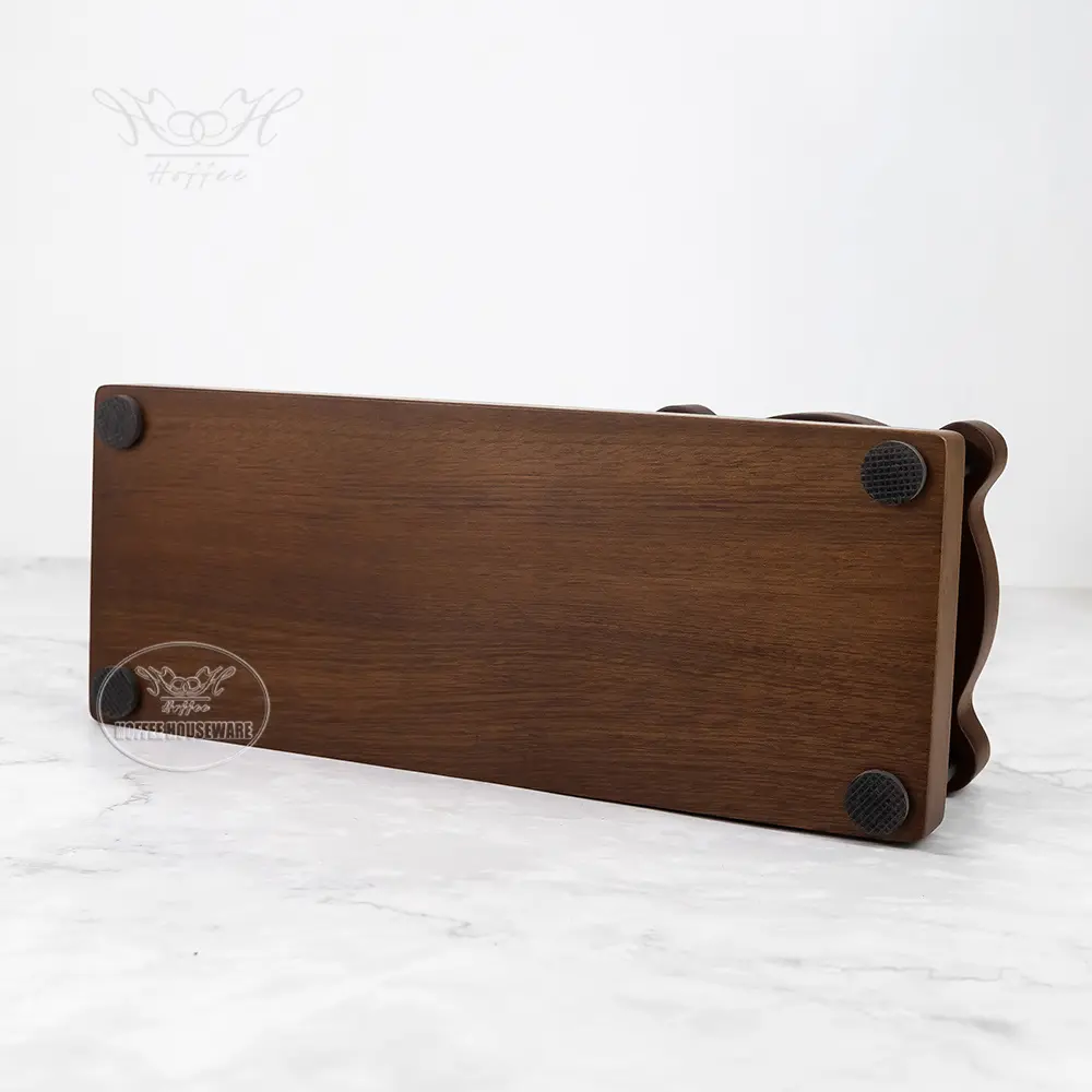 Multi-function 515458mm Sapele Wood Espresso Portafilter Holder Stand with Coffee Tamper Distributor Station (8)