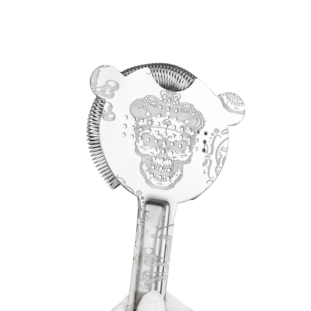 Etching Engraved Dual Spring Bar Strainer (3)