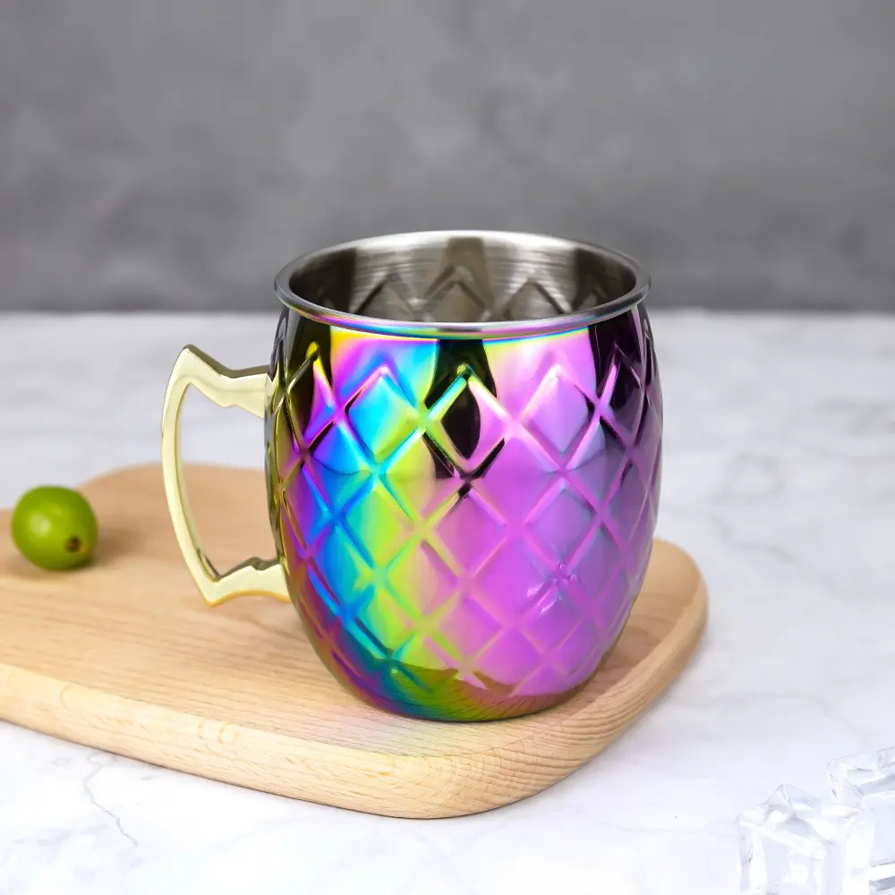 Diomand Pattern 550ml Stainless Steel Beer Drinking Moscow Mule Mug.jpg